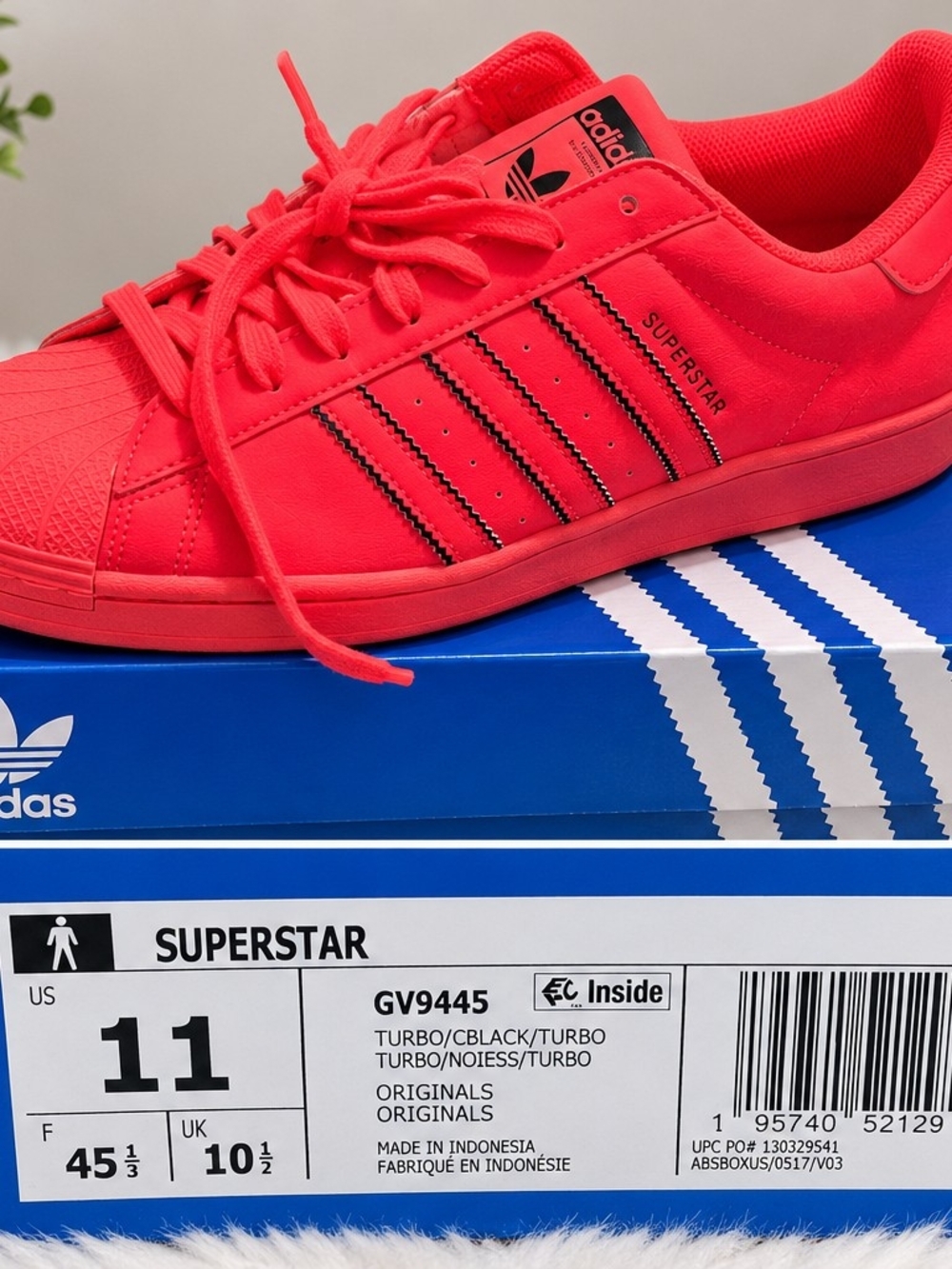 adidas Superstar Men’s Sneakers in Turbo Red